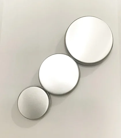 Aluminum Tins Round with Lined Screw Top 1 oz