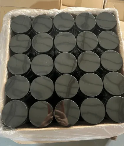 Plastic Jar 250 ml (8 oz) with BLACK Cap and Liners 100-pack