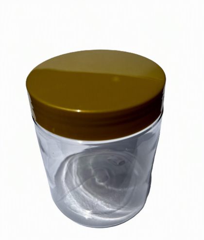 Plastic Jar 250 ml (8 oz) with Gold Lid and Liners