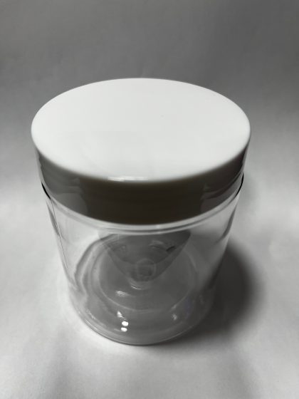 Plastic Jar 250 ml (8 oz) with White Lid and Liners
